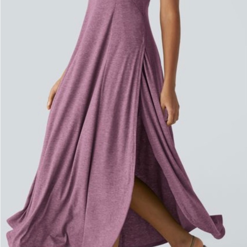 HALARA Twist-Front Maxi Dress in Mauve - Picture 6 of 12